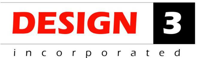 Design 3, Incorporated logo